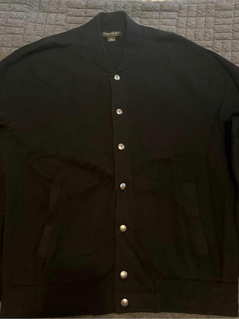 Banana Republic Black Snap-Front Bomber Jacket